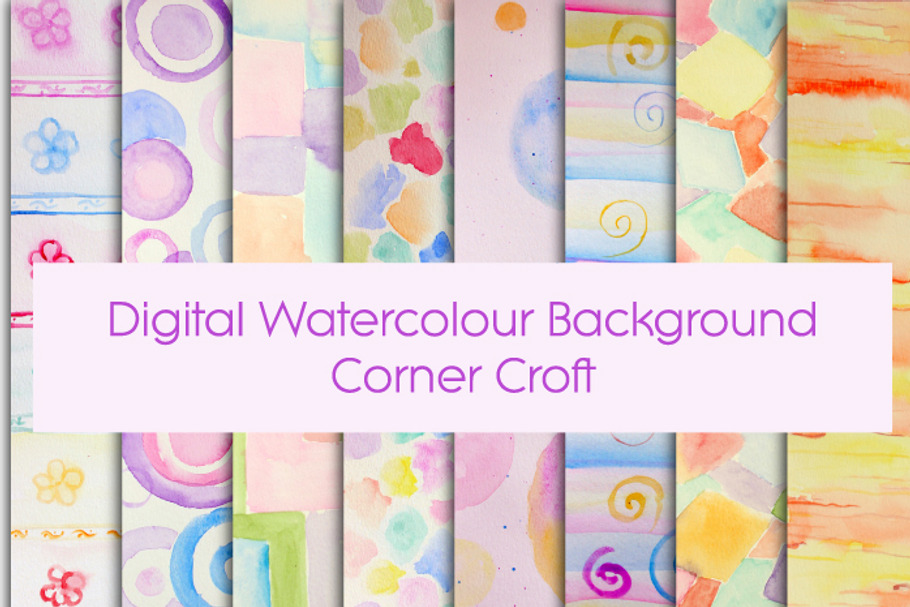 Hand Painted Watercolor Pattern in Textures - product preview 8