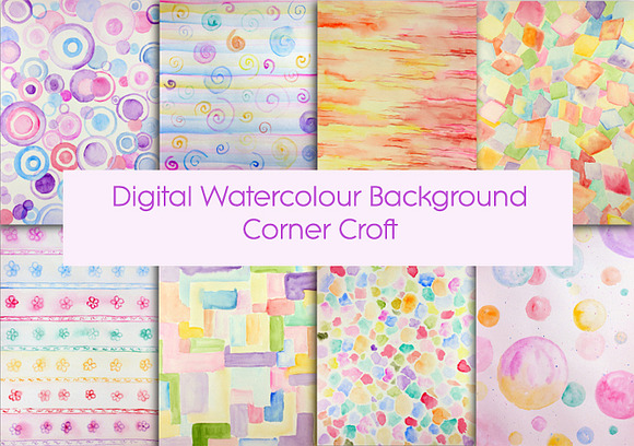 Hand Painted Watercolor Pattern in Textures - product preview 1