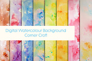 Watercolor Paint Splatter Pattern