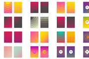 Colorful Abstract Flyer Set.