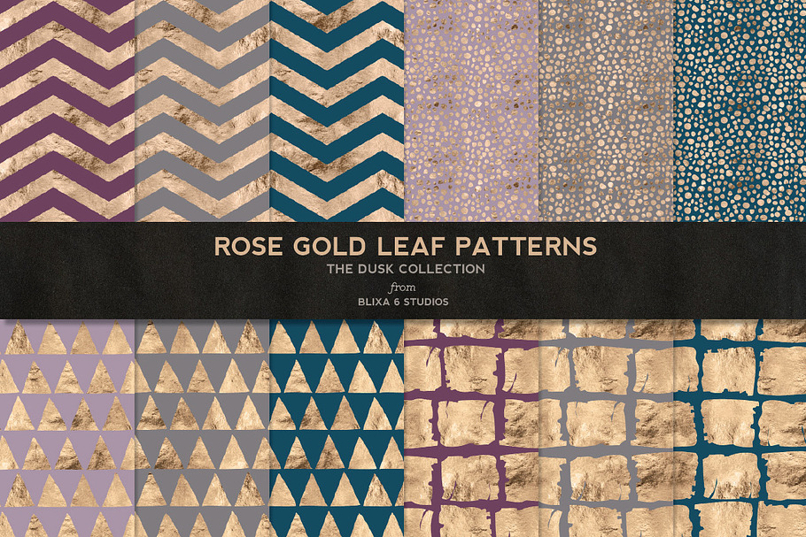 Rose Gold Leaf Digital Patterns No.3 in Patterns - product preview 8