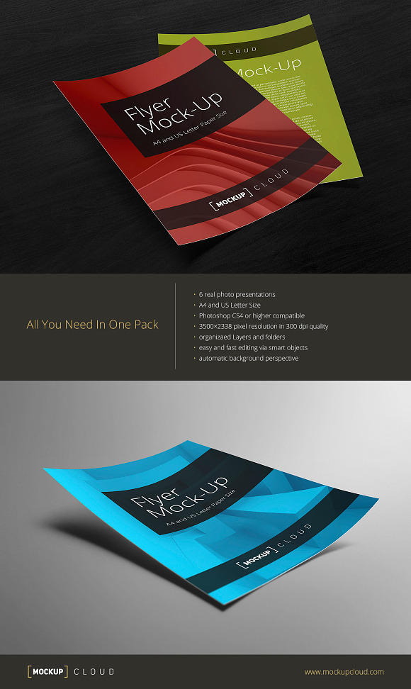 Flyer Mock-Up in Print Mockups - product preview 4