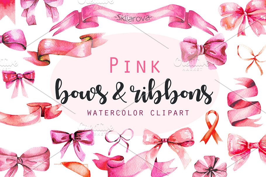Pink Bows & Ribbons clipart