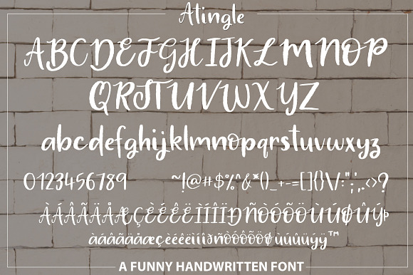 Atingle | Handwritten Font in Script Fonts - product preview 6