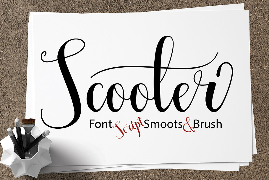 Scooter in Script Fonts - product preview 8