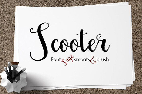 Scooter in Script Fonts - product preview 1