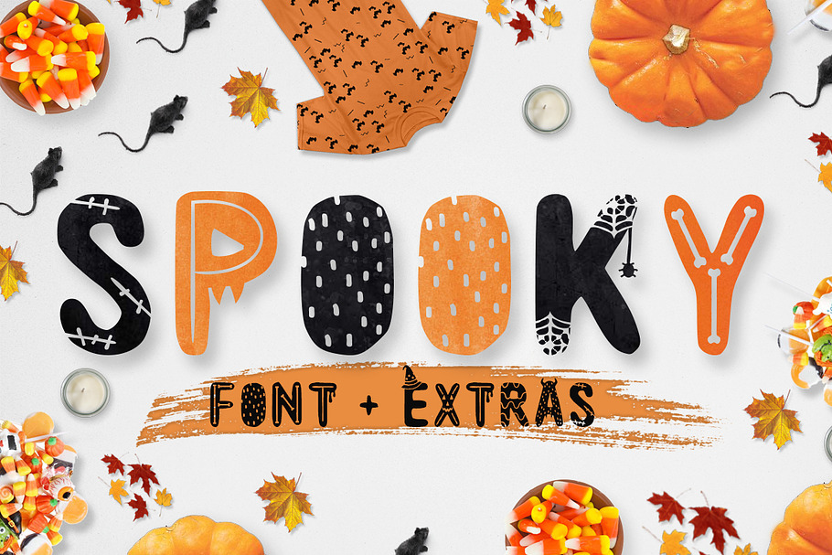 Spooky font + EXTRAS! in Scary Fonts - product preview 8