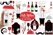 Chef and Kitchen Clipart AMB-914