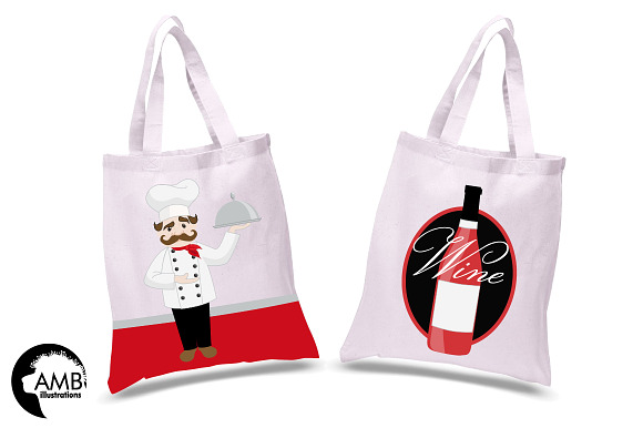 Chef and Kitchen Clipart AMB-914 in Illustrations - product preview 1