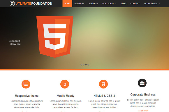 Foundation 4 Business Theme 5 in 1 in Website Templates - product preview 2
