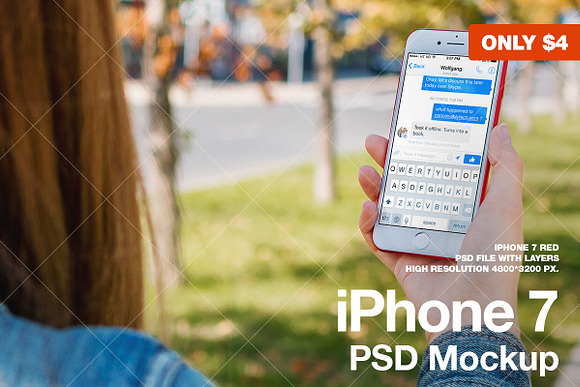 iPhone 7 Street Mockup in Mobile & Web Mockups - product preview 1