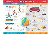 Car Free Day on September 22 Infographic Poster
