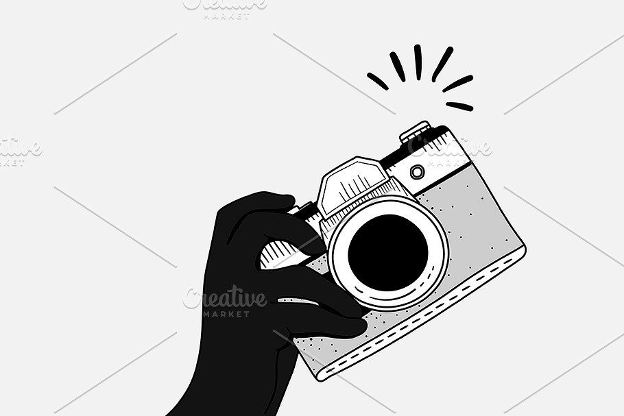 Vector of vintage camera in Illustrations - product preview 8