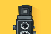 Vector of analog film camera