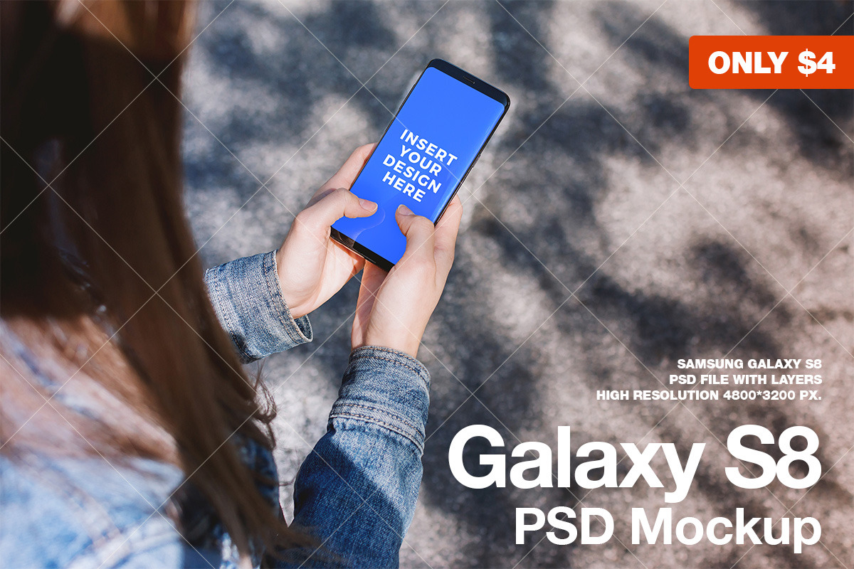 New Modern Galaxy S8 Street Mockup in Mobile & Web Mockups - product preview 8