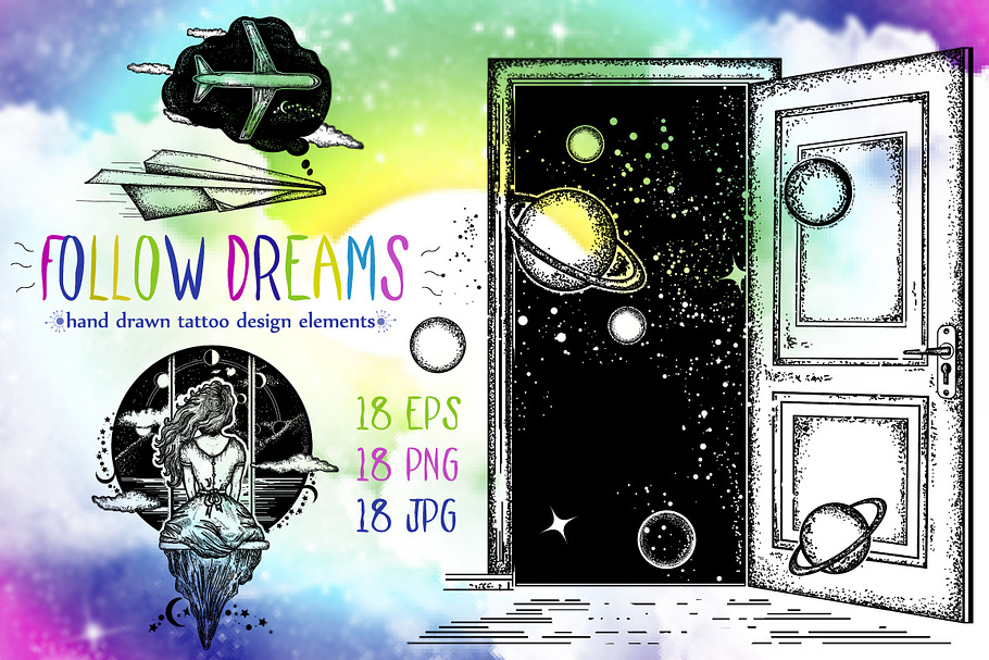 Follow dreams in Illustrations - product preview 8