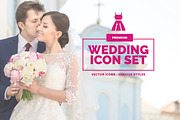Premium Wedding Icon Set – 3 styles