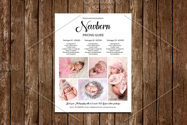 Newborn Photography Price List V618