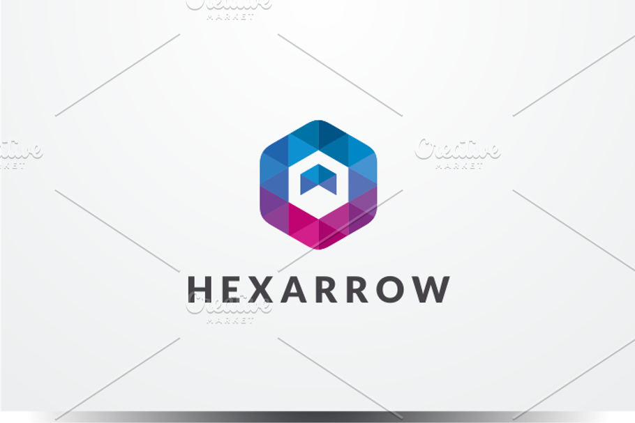 Hexa Arrow Logo in Logo Templates - product preview 8