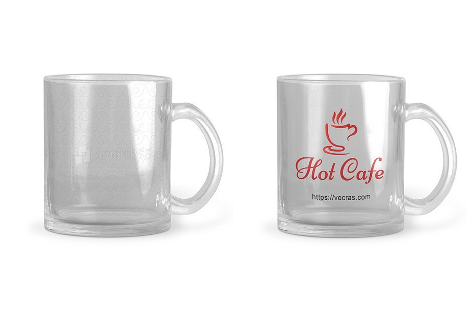 Tranparent Glass Coffee Mug  in Product Mockups - product preview 8