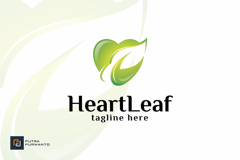 Heart Leaf - Logo Template in Logo Templates - product preview 8