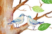Guest Signing Tree + Blue Birds