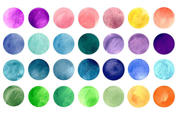 Watercolor circle texture 135 pack in Textures - product preview 5