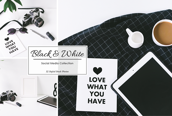 Black & White Styled Stock Photos in Mobile & Web Mockups - product preview 2