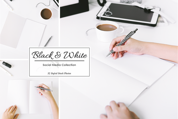 Black & White Styled Stock Photos in Mobile & Web Mockups - product preview 4