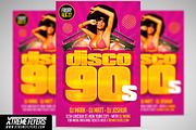 Disco 90s Flyer Template