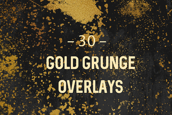 Gold Grunge Overlays