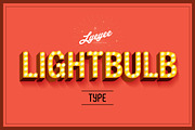 lightbulb typography vector