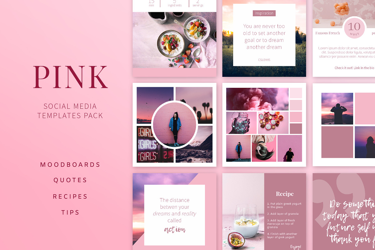PINK | Social Media Templates Pack in Social Media Templates - product preview 8