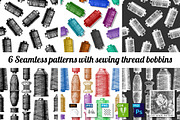Patterns with sewing thread bobbins