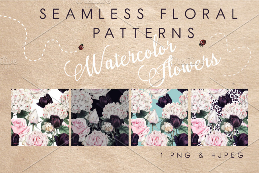 Patterns of roses, hydrangea, tulips in Patterns - product preview 8