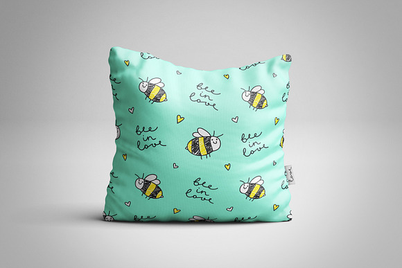 Bee in love, cards and patterns in Patterns - product preview 2