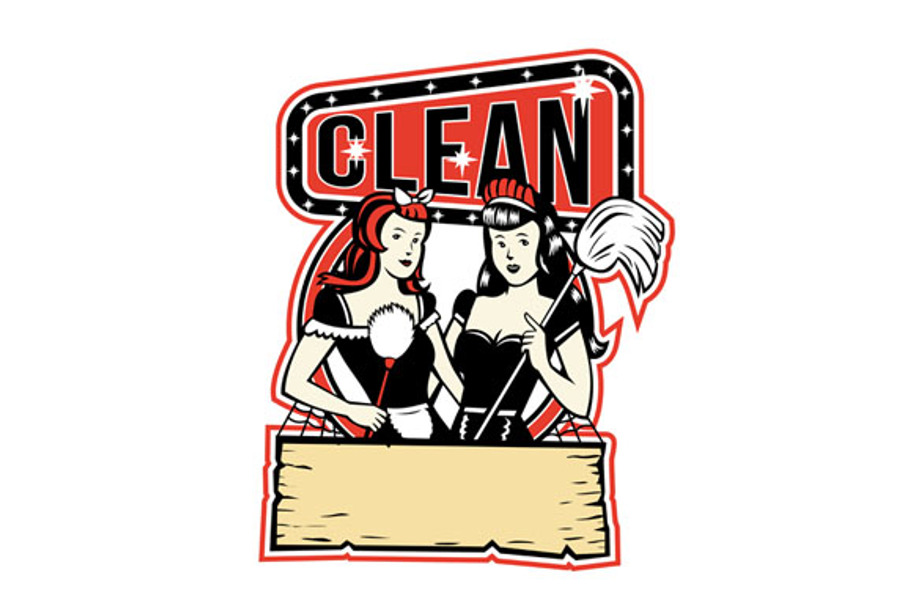 Twin Cleaner Maid Retro