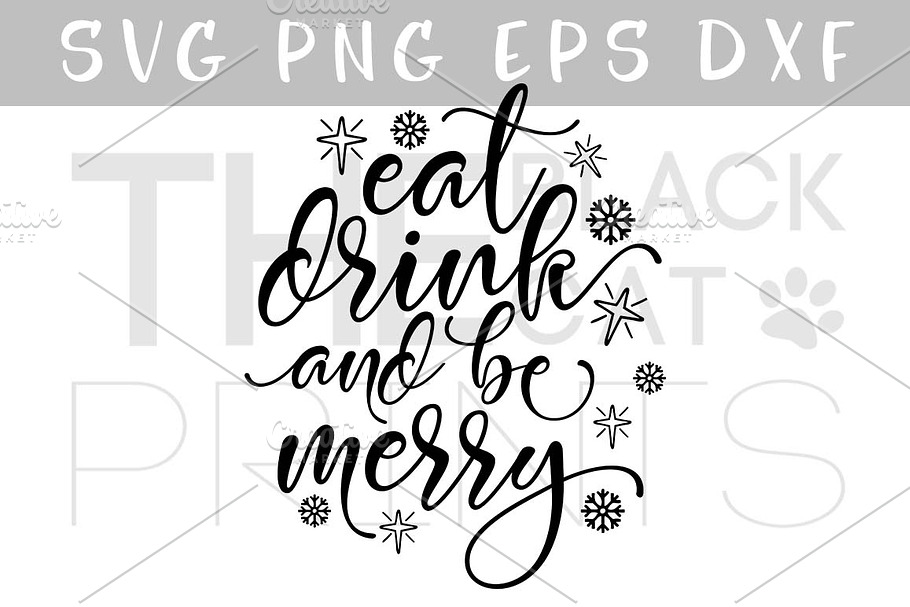 Eat drink & be Merry SVG DXF PNG EPS