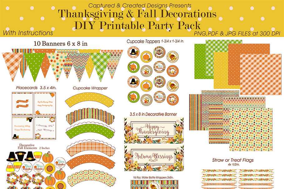 Thanksgiving & Fall PartyDecorations in Objects - product preview 8