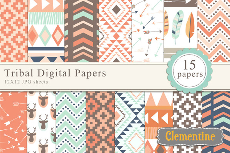 Tribal digital papers in Patterns - product preview 8