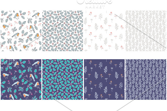 Winter garden - clipart and patterns in Patterns - product preview 3