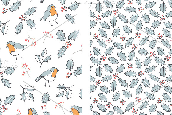 Winter garden - clipart and patterns in Patterns - product preview 4