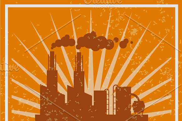 3 Industrial Factory vector posters in Illustrations - product preview 1
