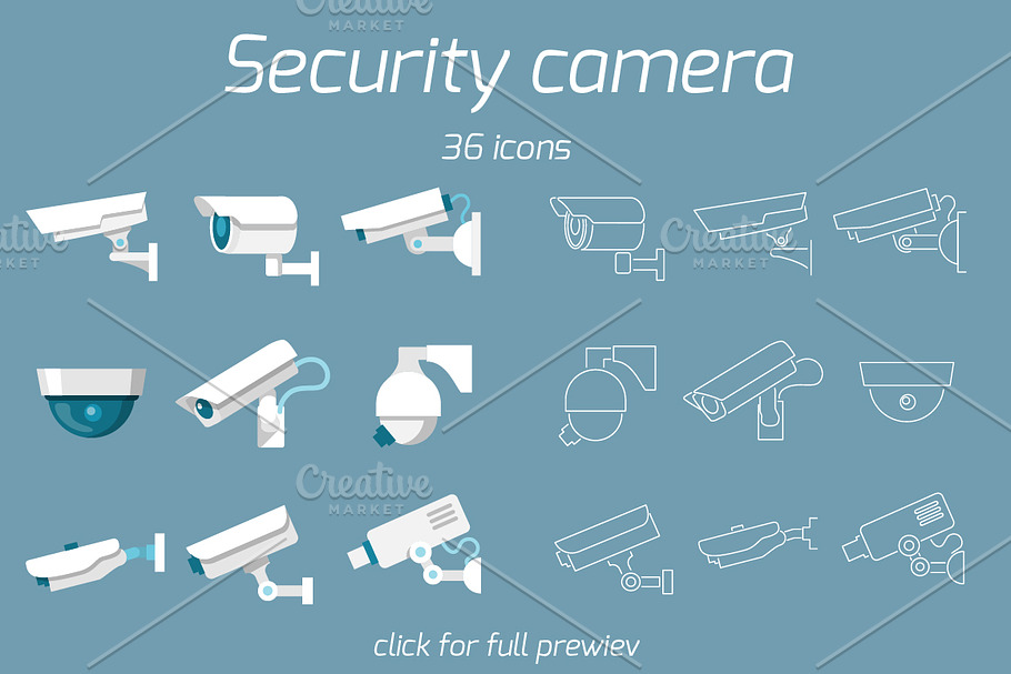 36 Security Camera icons in Camera Icons - product preview 8