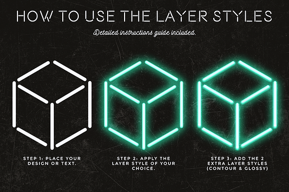 Neon layer styles for Photoshop in Photoshop Layer Styles - product preview 2