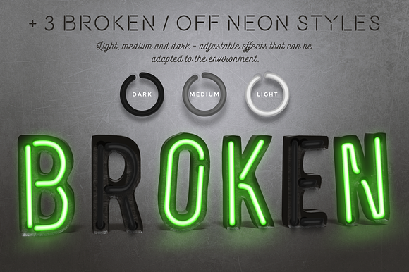 Neon layer styles for Photoshop in Photoshop Layer Styles - product preview 3