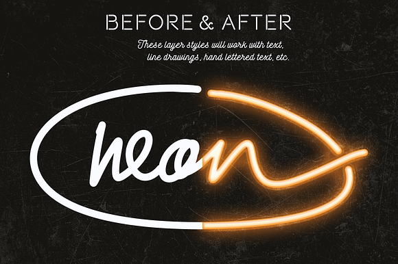 Neon layer styles for Photoshop in Photoshop Layer Styles - product preview 4