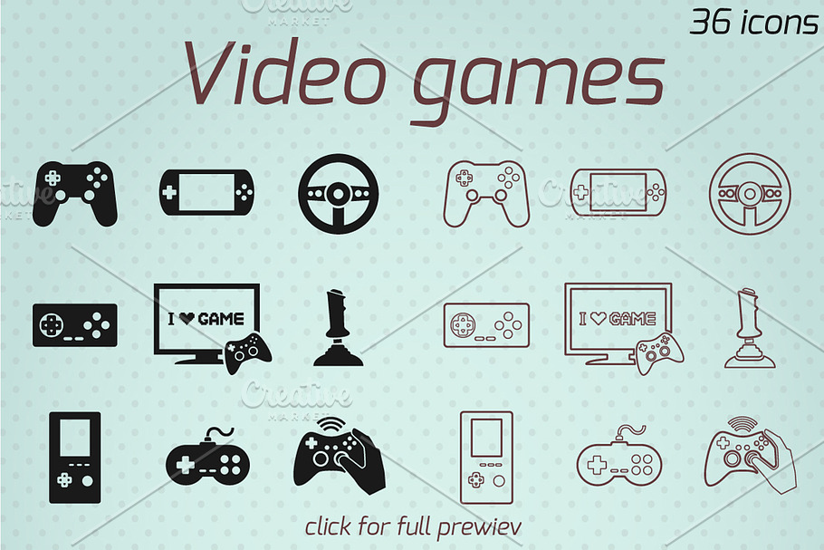 36 Video Games vector icons in Video Game Icons - product preview 8