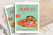 Vector poster with tasty donut