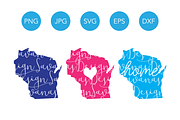 Wisconsin SVG Cut Files and Clipart